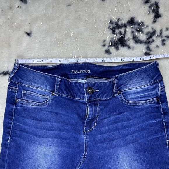 Maurice’s Women’s Medium Stone Wash Stretch skinny Denim Jeans Size Large - Picture 2 of 6